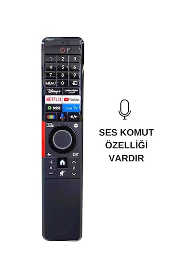 Vestel Live Tv Tuşlu Type-c Şarjlı Tv Kumandası - Ses Komutlu