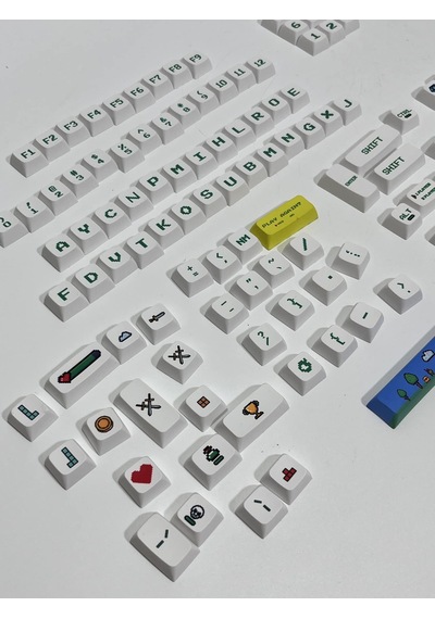 Pixel Game Grafiti Temalı Mekanik Klavye Tuş Takımı 120 Tuş