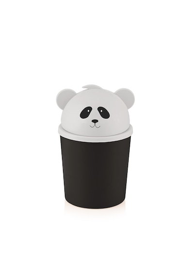 Panda Çöp Kovası 2,5 Litre Kapasiteli, Pratik Ve Kompakt Tasarım Siyah - Beyaz