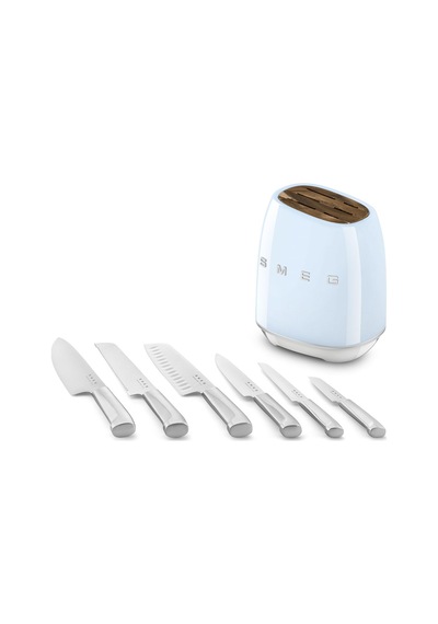 Smeg Kbsf02pb Pastel Mavi Standlı Bıçak Set Mavi
