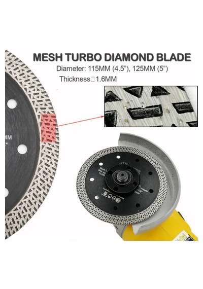 Shdıatool Mesh Turbo 5" 125mm Granit Mermer Elmas Taşlama Diski