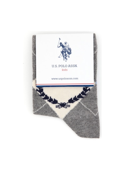 U.S. Polo Assn. U.s. Polo Assn. Erkek Çocuk Gri Melanj Çorap Soket 50318052-vr086