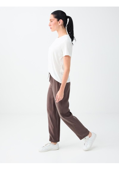 Jimmy Key Jimmy Key Acı Kahve Normal Paça Yüksek Bel Modal Dokuma Pantolon 6sw186563803 Acı Kahverengi