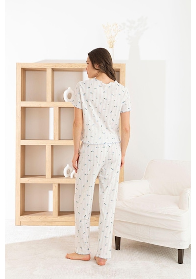 Nisanca Venice Dream %100 Pamuk Minimal Desenli Kadın Pijama Takımınefes Alabilir, Rahat Ev Giyim Seti mavi Nisanca Venice Dream %100 Pamuk Minimal Desenli Kadın Pijama Takımınefes Alabilir, Rahat Ev Giyim Seti mavi