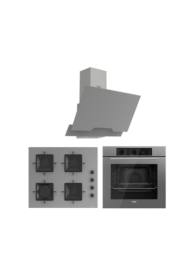 Elegant Line Gri  QBL62CPR-SS208-D065 Ankastre Set