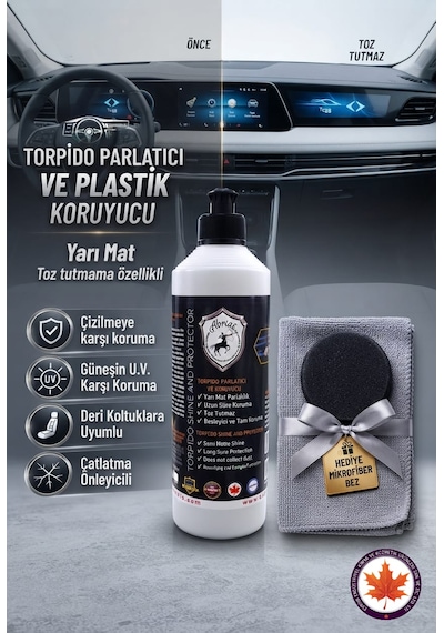 Torpido Parlatıcı Ve Koruyucu Pro 500ml + Bez Ve Sünger Hediye 1 adet