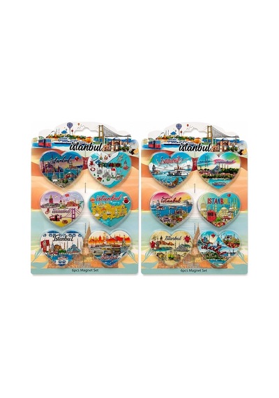 İstanbul Temalı Silikon Buzdolapı Süsü Magnet 6'lı Set Alk5805 diğer