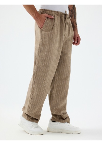 Baggy Fit Erkek Pantolon Light Vizon