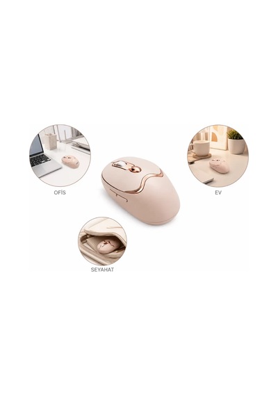 Sessiz Tıklama Özellikli Şarjlı Kablosuz Mouse Çoklu Cihaz Uyumlu Mh-hs6481-8032