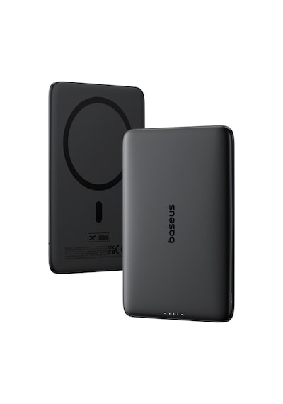 Baseus Picogo 0.3'' Ultra İnce 5000mah Magsafe Kablosuz Powerbank, Siyah Siyh