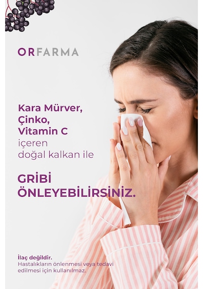 Orfarma Kara Mürver Eki 24 Efervesan Tablet