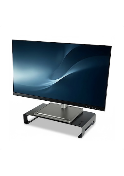 Prexua Riser Masaüstü Monitör Standı - Monitör Yükseltici - Medium - Siyah - Rsr8040bl