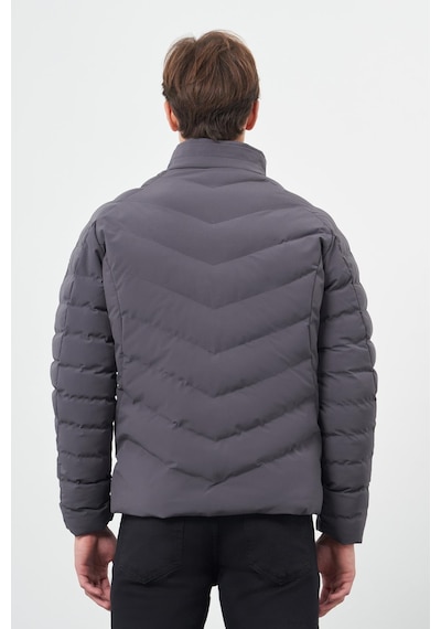 İmza Koyu Antrasit Dolumlu Hakim Yaka Slim Fit Dar Kesim Klasik Mont 1007245153 Koyu Antrasit