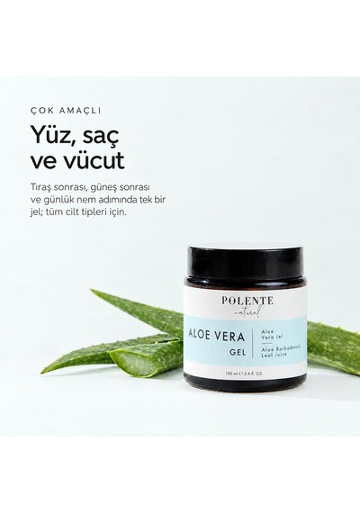 Polente Natural Aloe Vera Jel, Yüz Ve Vücut İçin, 100 Ml Diğer