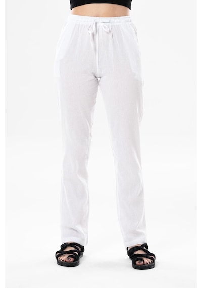 Eliş Şile Bezi Şile Bezi Çift Cepli Unisex Yazlık Pantolon Beyaz Byz-beyaz Beyaz