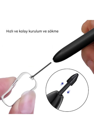 Samsung Uyumlu  S Pen Tab S6/s6 Lite, S7/s7 Plus/s7fe,s8,s8+,s8 Ultra,s9/s9+/s9 Ultra S10/s10+ 5 Tane Siyah