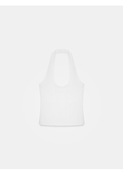 Dilvin 32726 Halter Yaka Top-beyaz