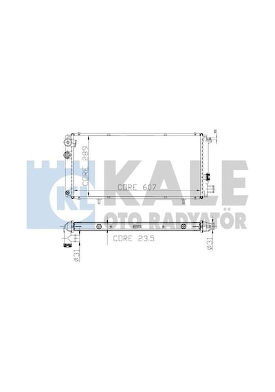 KALE OTO Radyatör 2004021AB Su Radyatörü 205 I II 1.0 1.4İ 1.6 1.9 Gtı 83-98 Ac Al Pl Brz