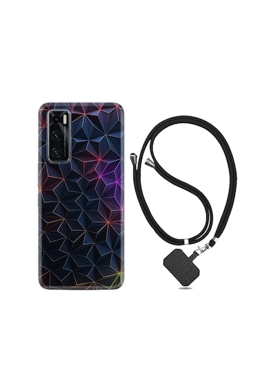 Vivo Y70 Kılıf Boyun Askılı Renkli Prizmalar 1783