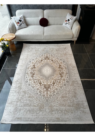 Electra Halı Salon, Oturma, Yatak Odası Halısı Desen Kodu 79447-070 Krem-açık Kahve-açık Gri-koyu Kahve