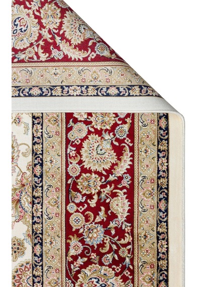 Bespoky Isfahan Klasik Çiçekli Salon Halısı El Dokuma Ekru