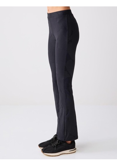 Jimmy Key Siyah Yüksek Bel Bol Paça Dar Kesim Örme Pantolon 6sw185441900