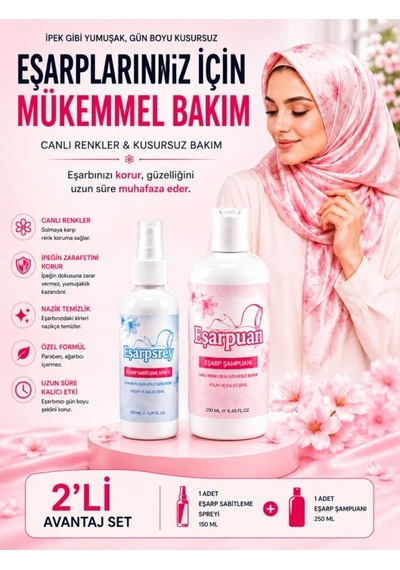 Eşarpuan İpek Şal Eşarp Şampuanı + Eşarp Spreyi