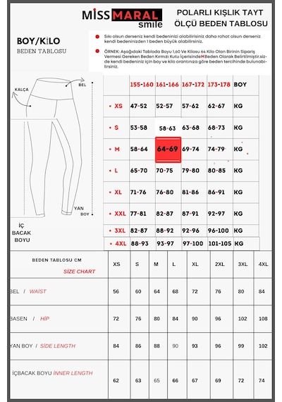 Missmaral Kadın Kışlık Içi Polarlı Yüksek Bel Toparlayıcı Tayt Lacivert Curve High Waist Fleece Winter 1037 Koyu Kahve