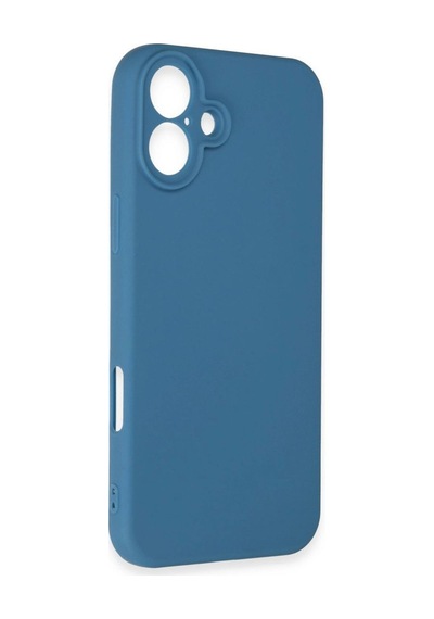 Apple, Uyumlu iPhone 16 Plus Kılıf First Silikon - Mavi