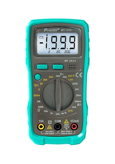 Ten, Proskit Mt-1210 Dijital Multimetre Kompakt Ölçü Aleti Ac/dc Volt, Akım Ve Direnç Ölçer