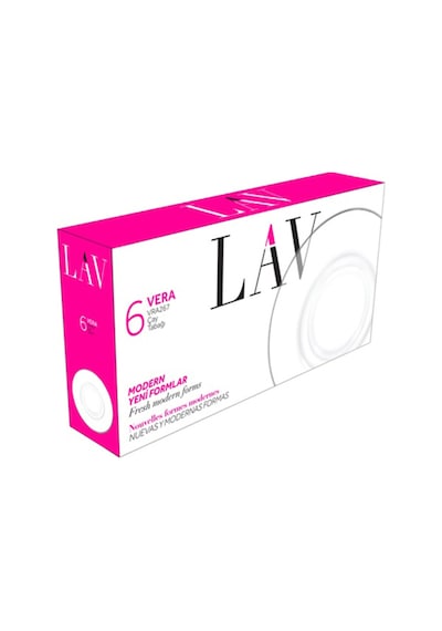 Lav Vera Cam Çay Tabağı 6 Kişilik