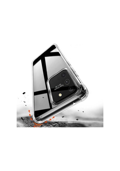 Galaxy Uyumlu A91 S10 Lite Kılıf Nitro Anti Shock Silikon Kılıf Renksiz