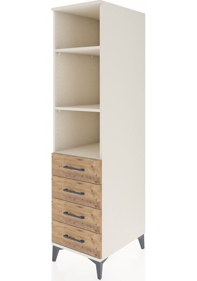 Kronos Dolap 3 Raflı 4 Çekmeceli 44x59x182 Aytaşı-çam Aytaşı