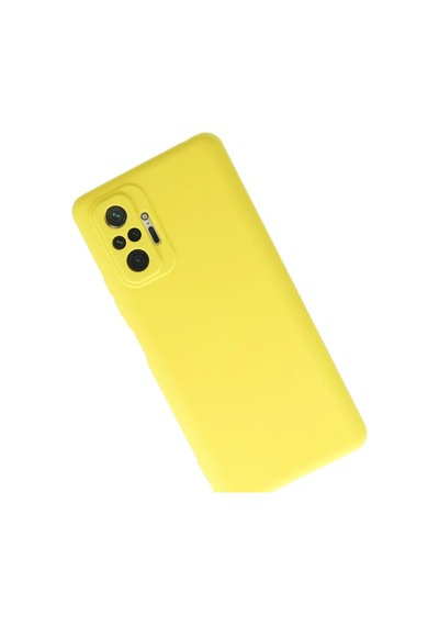 Newface Xiaomi Redmi Note 10 Pro Kılıf Nano İçi Kadife Silikon Glblseme - 18 - Sarı