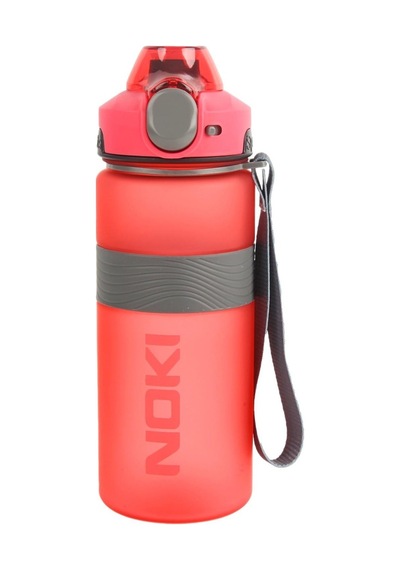 Noki Su Matarası Tritan Auto Kapak Soft Touch Silikon Bantlı Askılı 750 Ml Kırmızı