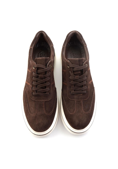 Bambi Kahve Hakiki Deri Erkek Sneaker E01089006202
