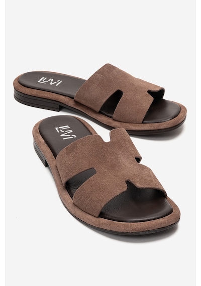 Luvishoes Brıo Vizon Süet Hakiki Deri Kadın Terlik