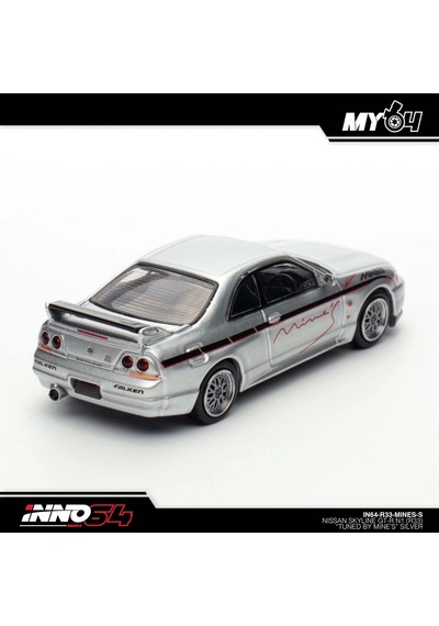Inno 1/64 Nissan Skyline Gt-r N1 R33 "tuned By Mine's" Silver Çok Renkli