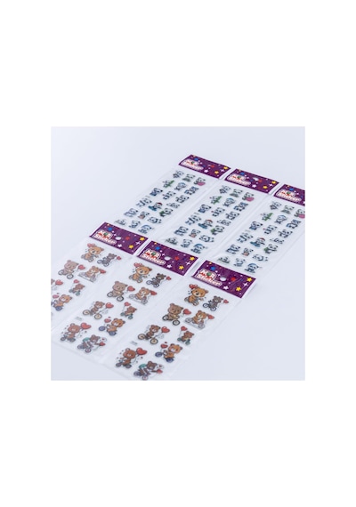6 Adet Kabartmalı Yapışkan Sticker, Sevimli Panda Ve Ayılar