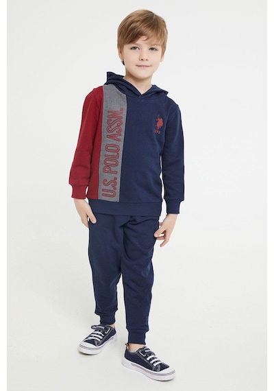 U.S. Polo Assn Lisanslı Lacivert Erkek Çocuk Kapüşonlu Eşofman Takım
