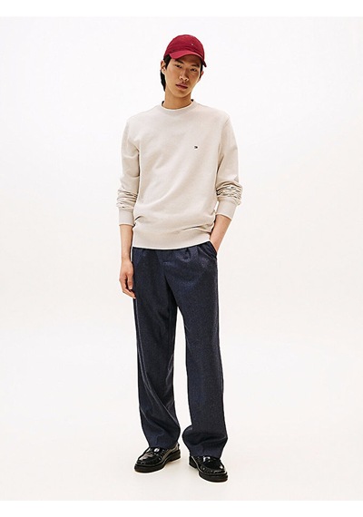Tommy Hilfiger Essentıal Terry Crewneck Erkek Bej Sweatshirt - Mw0mw37237