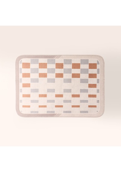 Soft Dama Dikdörtgen Sihirli Banyo Paspası - Ekru - 50x70 Cm Çok Renkli