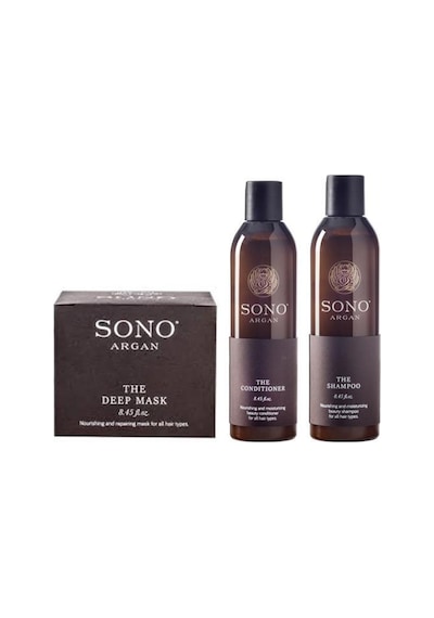 Sono Argan Şampuan 250 Ml+sono Argan Saç Kremi 250 Ml+sono Argan The Deep Maske 250 Ml