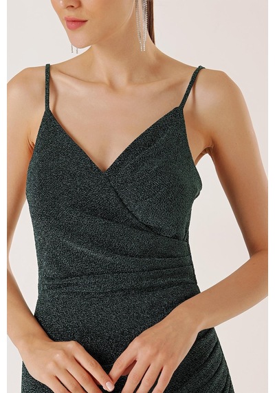 By Saygı İp Askılı Eteği Pileli Astarlı Örme Kumaş Kısa Elbise-34994-zümrüt Zümrüt Yeşili By Saygı İp Askılı Eteği Pileli Astarlı Örme Kumaş Kısa Elbise-34994-zümrüt Zümrüt Yeşili