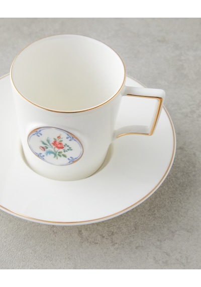 English Home Charmed Bloom Porselen 4 Parça 2 Kişilik Double Kahve Fincan Takımı 155 Ml Beyaz-gold Beyaz-gold