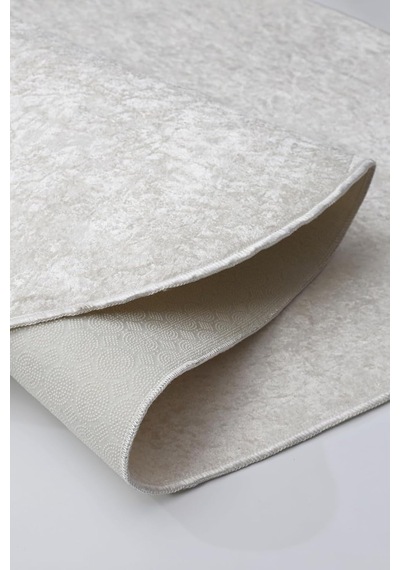 Janjanlı Oval Halı Açık Krem Salon Koridor Antre Mutfak Halısı Silinebilir Yolluk, Janjanlı-krem-oval-saçaksız, 80x100