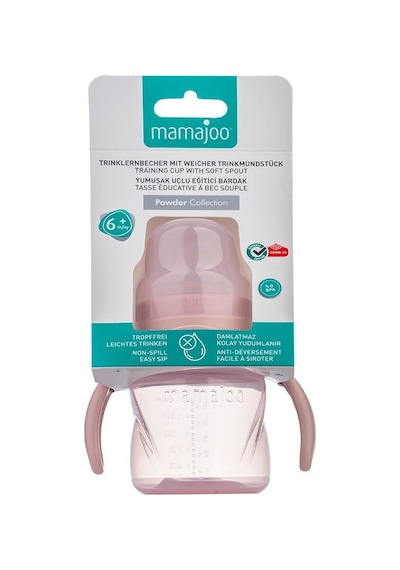 Mamajoo Kulplu Akıtmaz Eğitici Bardak Powder Pink 160 ML & Anti-K Pembe