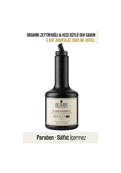 Selene S Serenity Zeytinyağlı Keçi Sütlü Sıvı Sabun Refill 1500 Ml 3x500 Ml Ekonomik Paket
