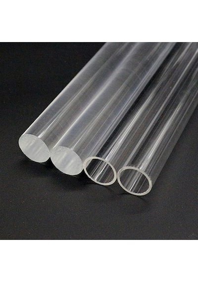 Pleksi Boru Çubuk Şeffaf Akrilik Plexiglass Boru Pleksiglas Tüp