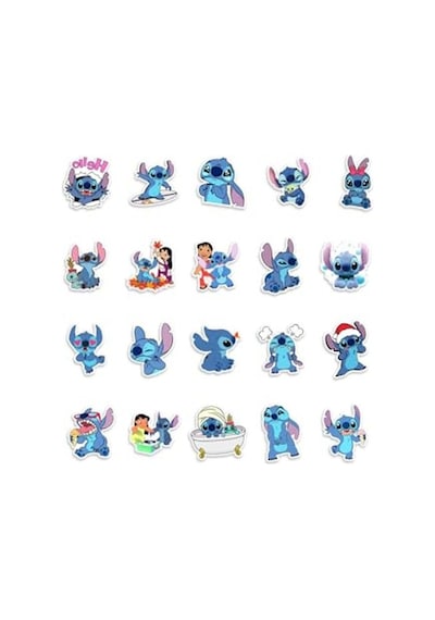 Stitch Seri 2 Defter Suluk Laptop Notebook Tablet Telefon Kılıf Sticker Seti Abanoz